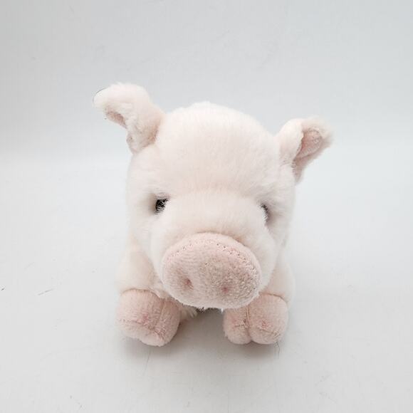 Miyoni Aurora Pig Plush 9" Light Pink Curly Tail Beanie Stuffed Animal Toy 2021 - Picture 3 of 9
